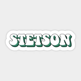 stetson lettering Sticker